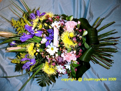 Yellow and purple faux bouquet F B 7